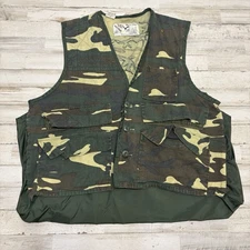 Vintage Duck Bay Hunting Vest Men’s L Camo 70s 80s Outdoor Sportsman