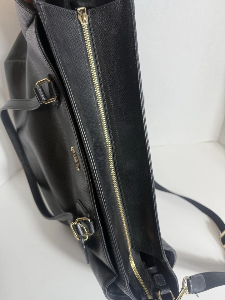 COACH Black Crossgrain Leather Diaper Baby Bag Large Multifunction Tote F57786 - Image 4 of 4