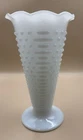 Vintage Anchor Hocking White Milk Glass Hobnail Vase Large Tall 9.5"