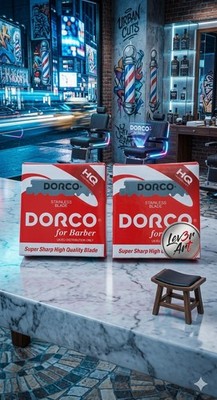 Dorco Red Single Edge Blades HST300- | 2  PACK Of 100