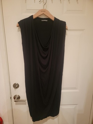 Mini Vestido ALEXANDER MCQUEEN Negro Capa Drapeada Talla 42 - Imagen 3 de 8