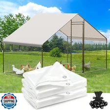 DLronwey Chicken Coop Cover Waterproof Accessories,11.5 x 6.3 ft 
