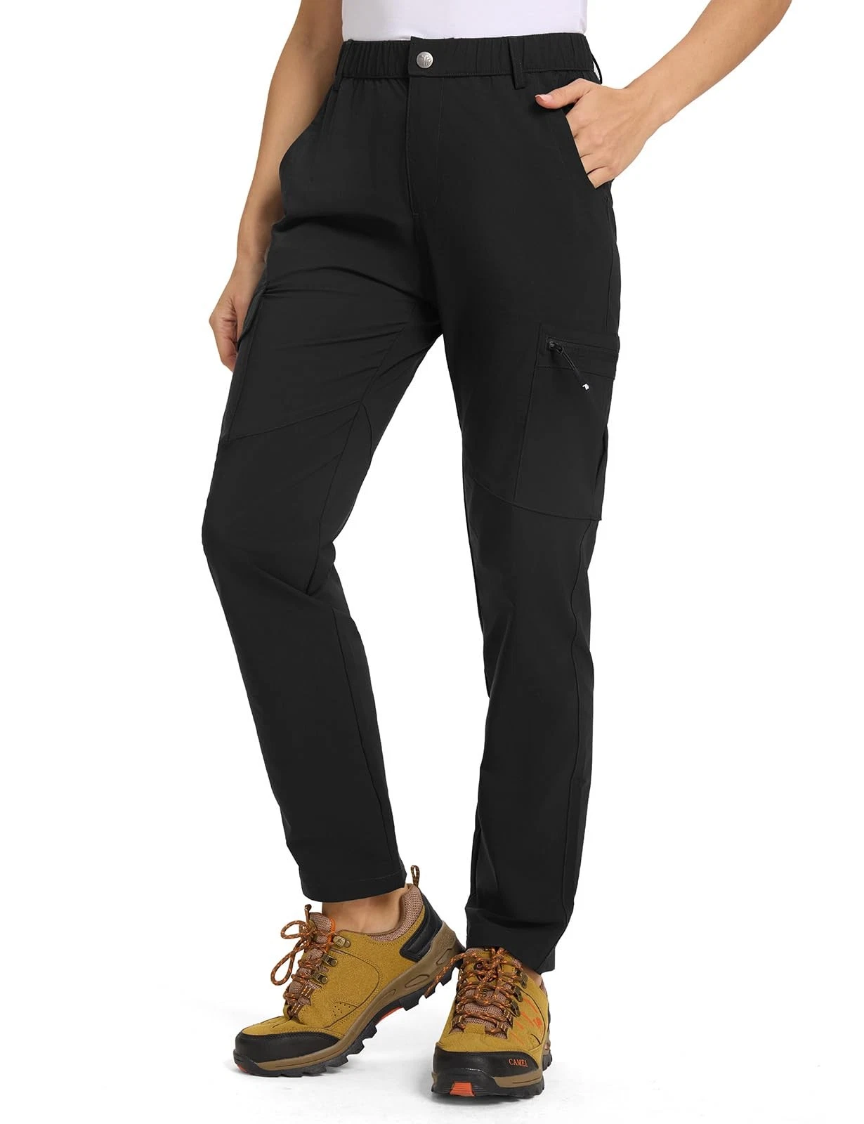 TBMPOY Women's Hiking Cargo Pants Lightweight Water Resistant Quick Dry Fishing
