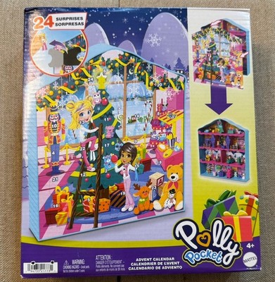 Polly Pocket Christmas Advent Calendar 24 Days Surprise w/ 2 Dolls & Accessories