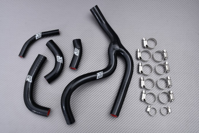 Durite radiateur noir en silicone renforcé pour Suzuki RMZ 250 de 2013 à 2018