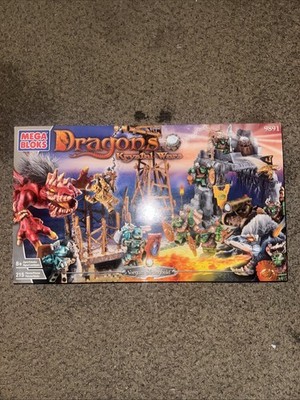 Mega Bloks 9891 Vorgan Stronghold Dragons Krystal Wars Set with Manuals