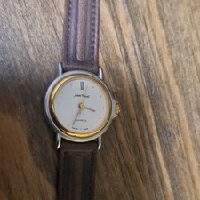 Orologio Vintage Jean Paul Quartz Swiss Made Bicolore Oro Acciaio Vero Cuoio