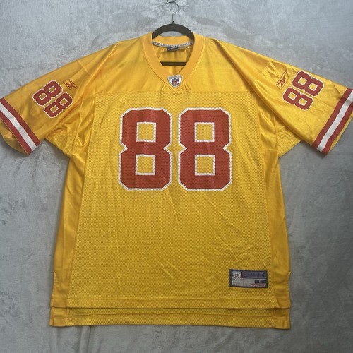 Vintage Kansas City Chiefs Tony Gonzalez Jersey Mens Large Yellow Reebok #88 NFL