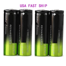 4Pcs 18mm*65mm Batter.y 3.7V Rechargeable Batter.y  USA FAST SHIP