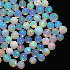 Natural Ethiopian Opal Round Ball 6-7mm UnDrilled Loose Bead Gemstone 10 PCS Lot