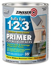 286258 Bulls Eye 1-2-3 All Surface Primer Quart Gray