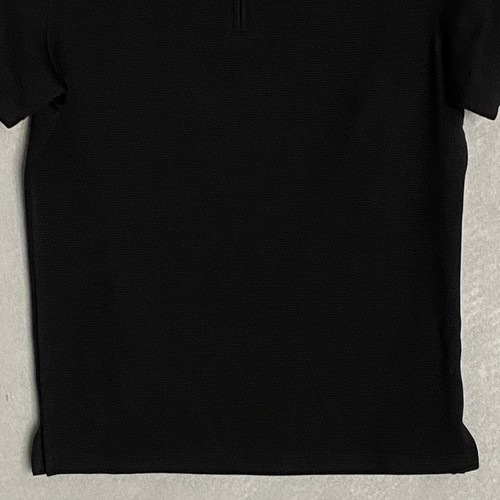 Alfani Men's Small Ottoman Zip Polo Shirt Short Sleeve Deep Black NEW - Picture 4 of 11