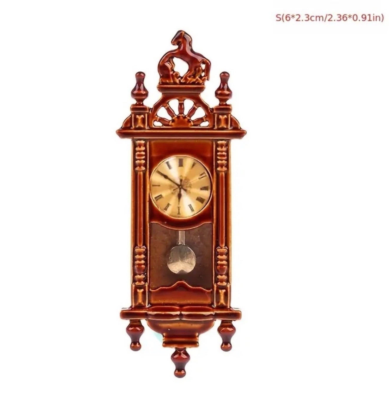 1/12 Dollhouse Miniature Scale Furniture Wall Clock Doll House Home Accessories