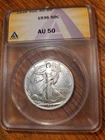 1936 Walking Liberty Half Dollar   ANACS  AU 50
