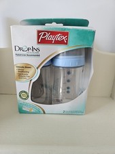 Vintage Playtex Nurser Drop In Bottles 4 Ounce Nipples Blue