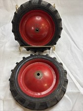 Pedal Tractor Wheels 7 x 1.25 Farm All Red International Set Of Two Tires Rare  