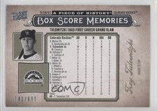 2008 Upper Deck A Piece of History Box Score Memories /699 Troy Tulowitzki 0d2