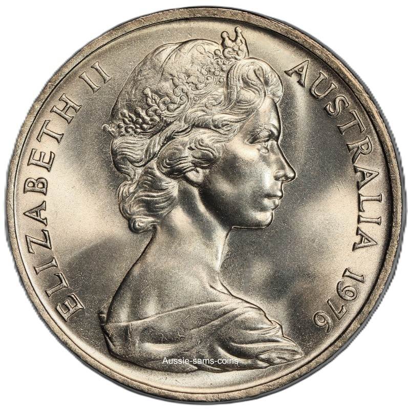 1976 Australia Uncirculated 20c Twenty Cent Coin - Elizabeth II 1976 Australia Uncirculated 20c Twenty Cent Coin - Elizabeth II