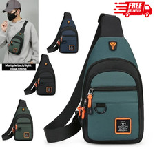 Mens Tactical Sling Bag Backpack Molle Chest Pack Crossbody Shoulder Bag Travel