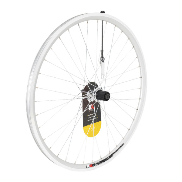 26 inch Rear MTB Wheel | Cassette QR Rim Brake | 26″ Alloy Rim Silver KX COMP