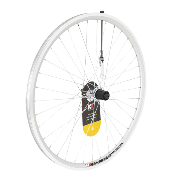26 inch Rear MTB Wheel | Cassette QR Rim Brake | 26″ Alloy Rim Silver KX COMP