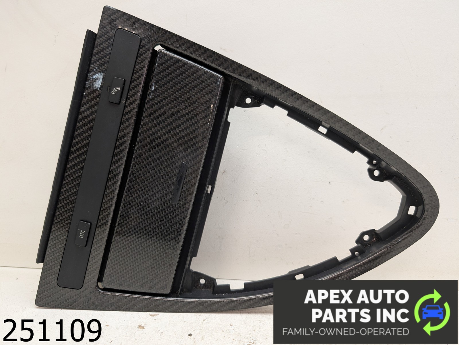 OEM 2006 BMW 650i 4.8L CENTER CONSOLE SHIFTER SURROUND dark WOOD GRAIN TRIM