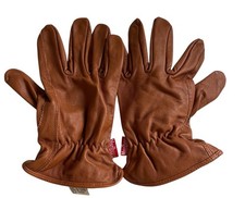Vintage Marlboro Leather Gloves Cigarette Brown Genuine Leather L/XL