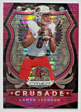 Lamar Jackson 2020 Panini Prizm Draft Picks PINK PULSAR #70 Louisville Cardinals