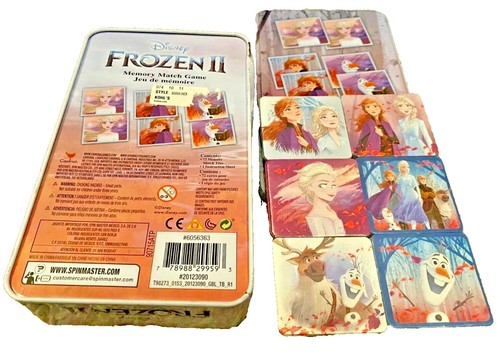 Disney FROZEN 2 Complete Memory Card Game Matching in Tin box Anna Elsa Olaf - Picture 3 of 3