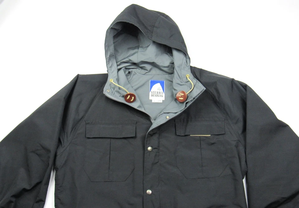Parka negra para hombre Sierra Designs 60/40 grande hecha en EE. UU. de colección como nueva Foto 2 de 4