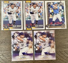 Two 2025 Stadium Club Caleb Durbin RC & Topps Rookie + Two 2026 Topps Base