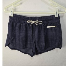 Vuori Navy Blue Geometric Dash Athletic Training Shorts Womens Small