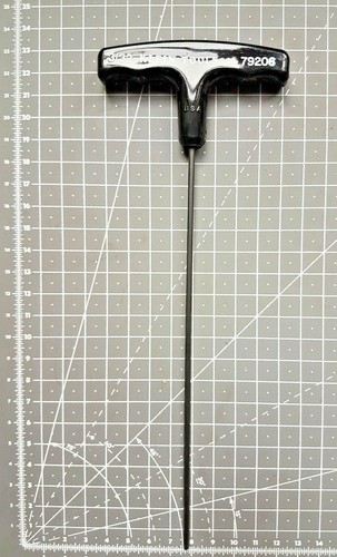 Klein Tools 3/32' (0.0938'/2.38cm) T-Handle Hex Key 9' long - Made in USA - 第 1/3 張圖片