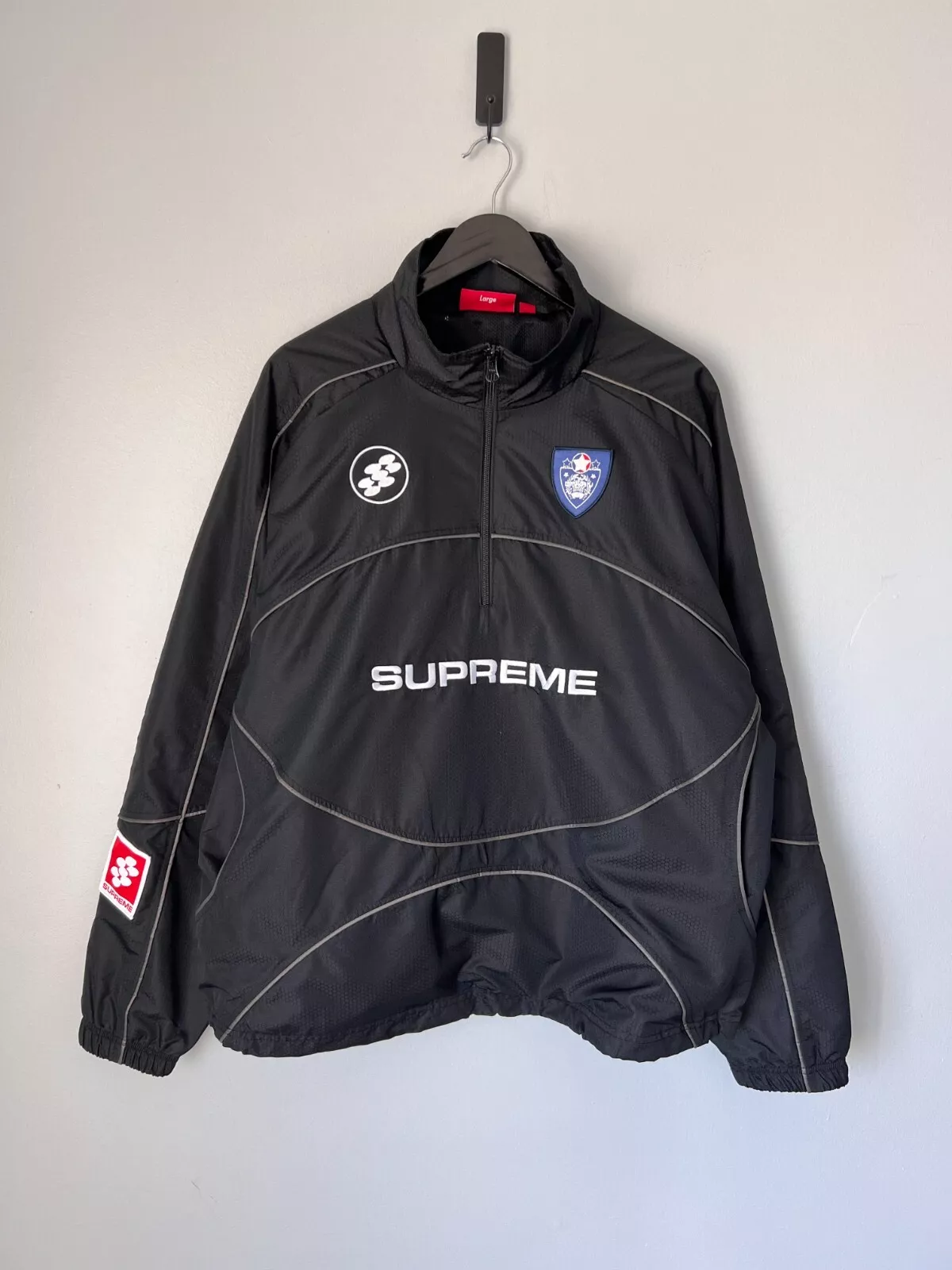 Veste pull Supreme Reflective Piping   Taille L   Noir   NEUF
