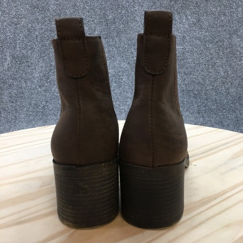 Dunes Boots Womens 8.5 Olivia Ankle Bootie Brown Leather Pointed Toe Block Heels - 第 7/17 張圖片