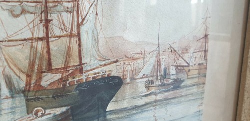 M Achard, Port De Marseille - Fort Saint Jean, Aquarelle Signée XIXème siècle - Picture 10 of 12