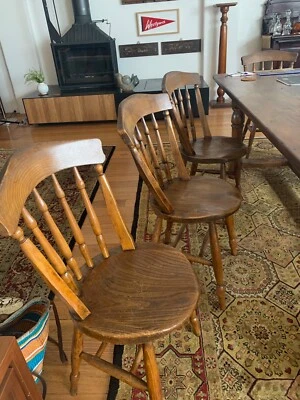 Oak Antique Farm Style Chairs X 10 Antiques Gumtree