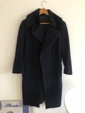 Acne Studios Era Wool Coat, Navy With Black Collar, Size 34/uk8