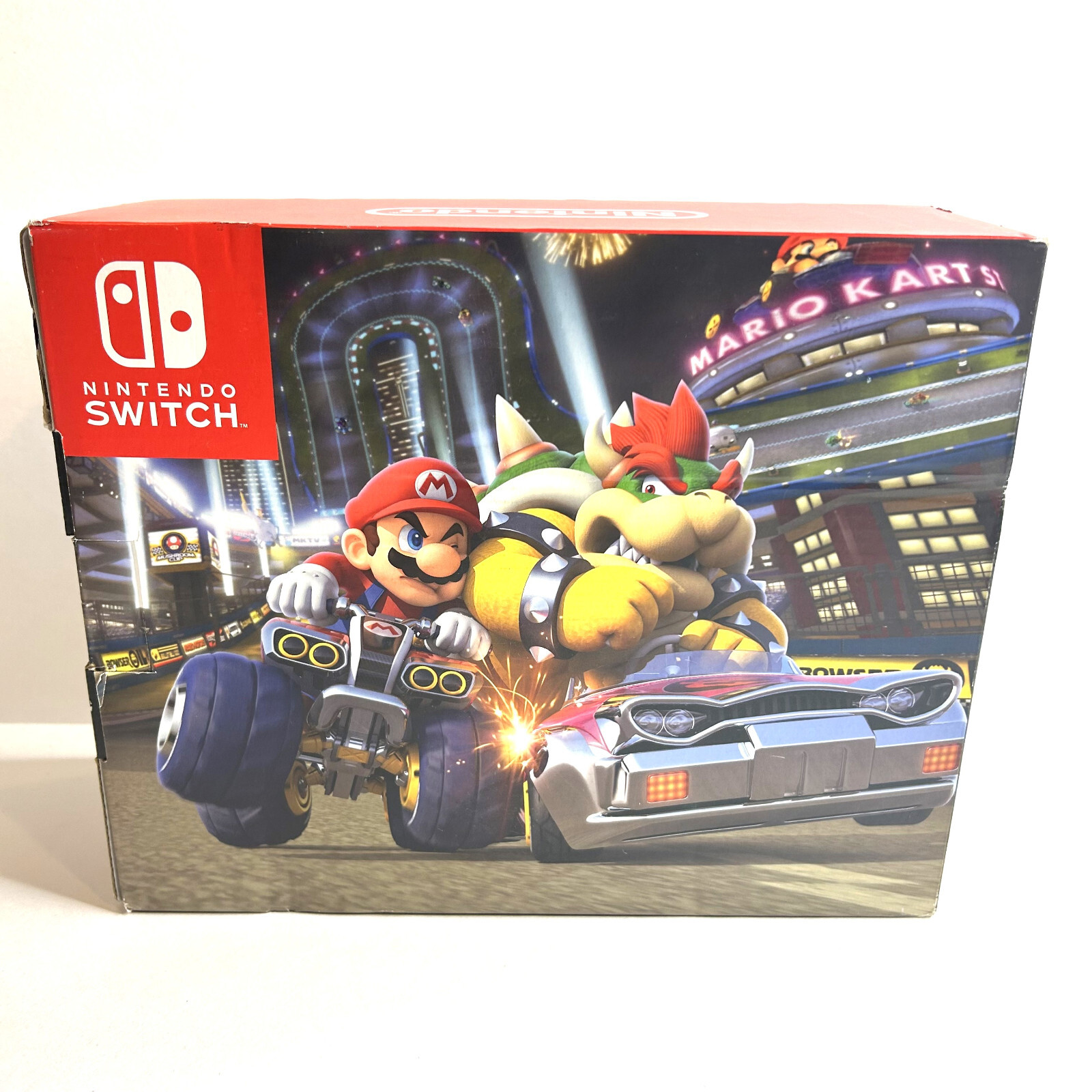 Nintendo Switch Neon Joy Con Mario Kart 8 Deluxe Console System EMPTY