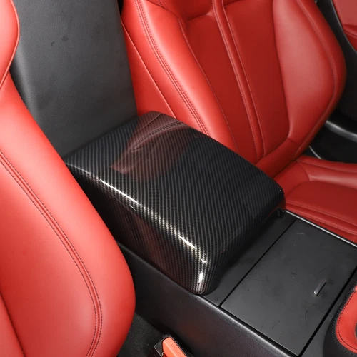Cubierta de embellecedor de consola de tablero interior de fibra de carbono ABS para Jaguar F-TYPE 2013-2024 - Imagen 21 de 44