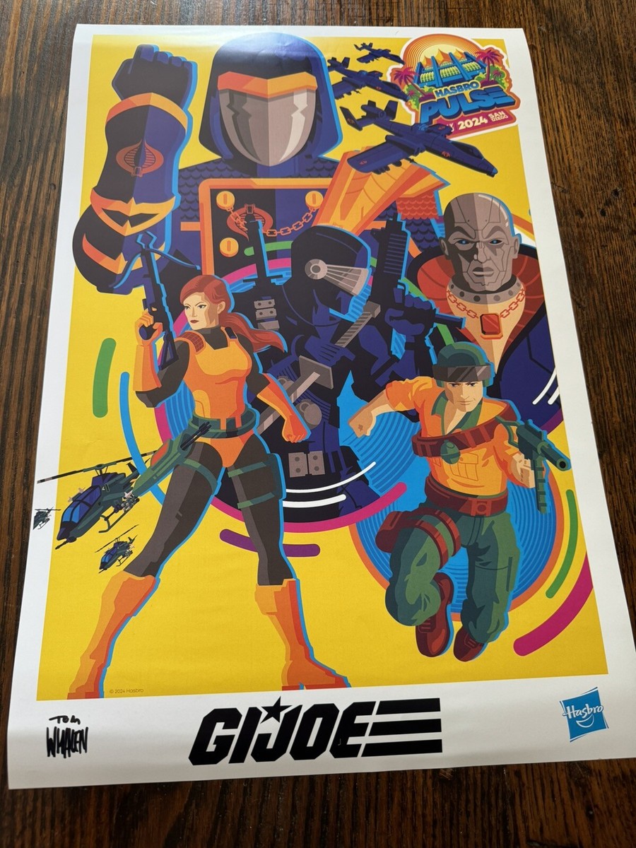 2024 SDCC EXCLUSIVE TOM WHALEN GI JOE HASBRO PULSE POSTER SIGNED