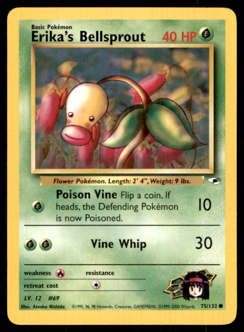 2000 Gym Heroes Unlimited Erika’s Bellsprout Basic/Common #75