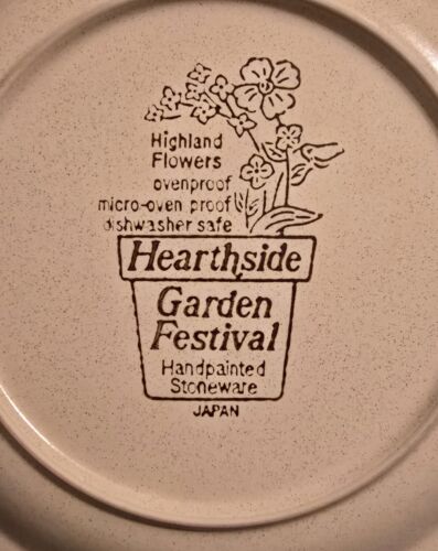 Vtg Hearthside Garden Festival Highland Flowers Dinner Plate Replacement Plate - Picture 3 of 5