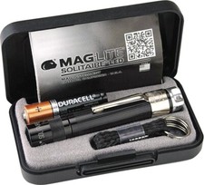Mag-Lite Solitaire Flashlight Warm White LED Candle Mode AAA Battery Black Case