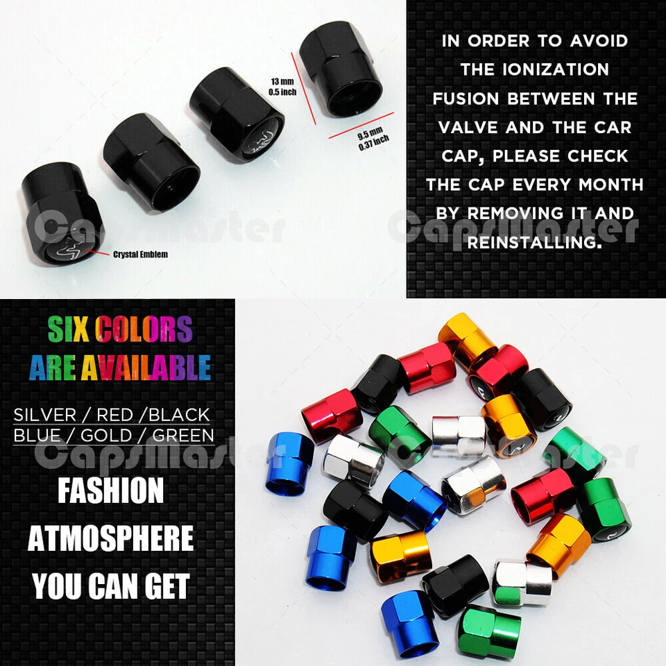 Hex Chevy Car SUV Wheels Tire Air Valve Caps Stem Dust Cover Sport Decorate Gift - Изображение 3 из 4