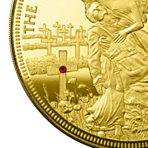 Tristan da Cunha 5 Crowns 2018 Ode of Remembrance Coin - Picture 2 of 5