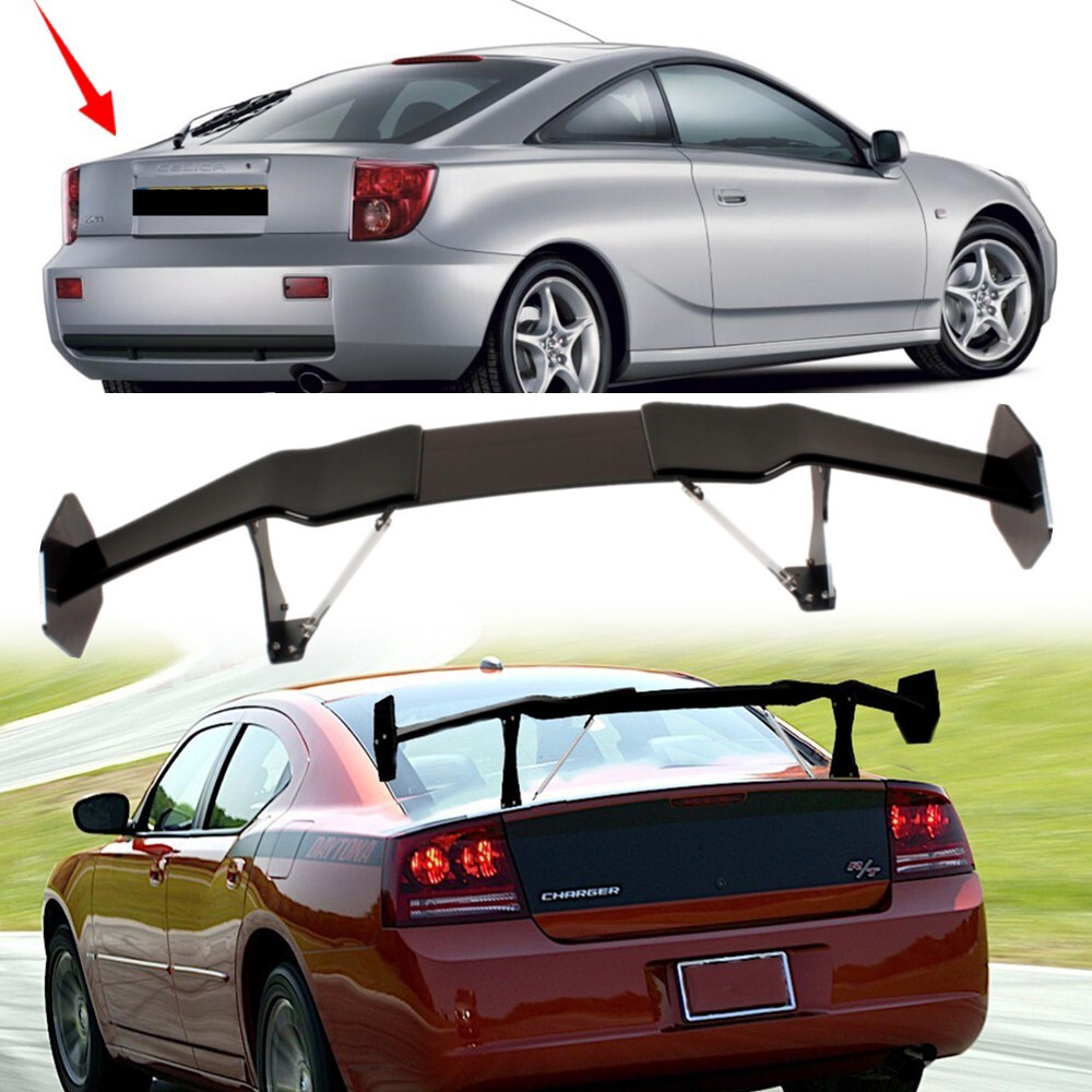 Rear Spoiler Racing GT Ducktail Style Wing Glossy Black For Toyota