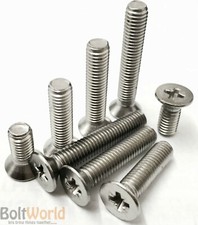 Image of M3 (3mm) A2 STAINLESS STEEL POZI COUNTERSUNK MACHINE CSK SCREWS BOLTS DIN 965
