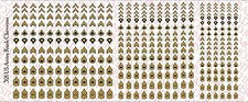 1/18 Scale Decals: US Army Rank Chevrons - Waterslide Decals