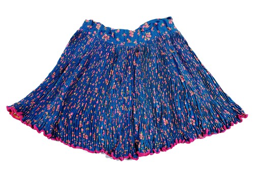 Vintage Hungarian folk costume skirt handmade circle pleated ethnic dress floral